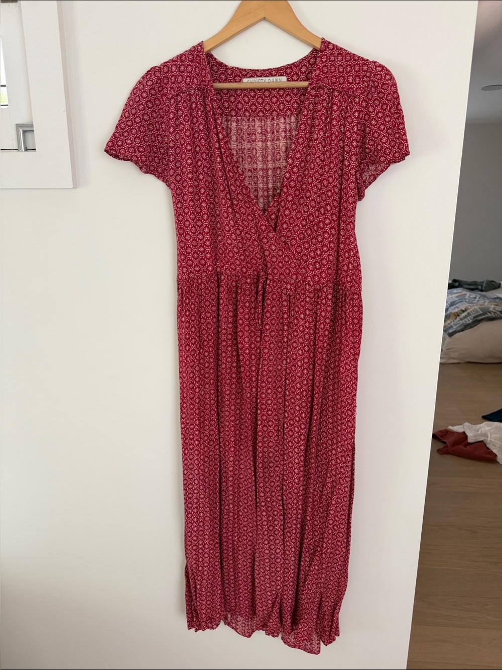 Christy Dawn Red Printed Maxi Dress
